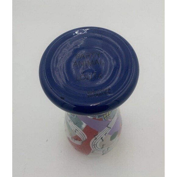 Vintage Pilsner Glass Decorated Phase”Party Animal”Music Notes & Cityscapes. - Picture 6 of 7